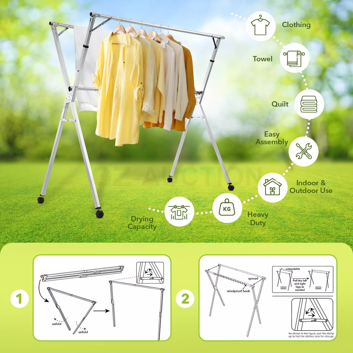 Foldable Stainless Steel Drying Rack